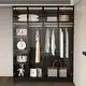FUFU & GAGA Glass Door Wardrobe 59.1" Illuminated Interiors Bedroom Wardrobe Furniture