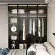 FUFU & GAGA Glass Door Wardrobe 59.1" Illuminated Interiors Bedroom Wardrobe Furniture