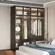 FUFU & GAGA Glass Door Wardrobe 59.1" Illuminated Interiors Bedroom Wardrobe Furniture