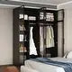 FUFU & GAGA Glass Door Wardrobe 59.1" Illuminated Interiors Bedroom Wardrobe Furniture