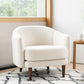 Burrow Pica Accent Armchair Stain-Resistant Fabric Living Room Furniture - Jade Velvet, Midnight Velvet, and Ivory Bouclé