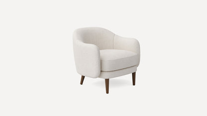 Burrow Pica Accent Armchair Stain-Resistant Fabric Living Room Furniture - Jade Velvet, Midnight Velvet, and Ivory Bouclé