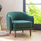 Burrow Pica Accent Armchair Stain-Resistant Fabric Living Room Furniture - Jade Velvet, Midnight Velvet, and Ivory Bouclé