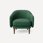 Burrow Pica Accent Armchair Stain-Resistant Fabric Living Room Furniture - Jade Velvet, Midnight Velvet, and Ivory Bouclé