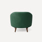 Burrow Pica Accent Armchair Stain-Resistant Fabric Living Room Furniture - Jade Velvet, Midnight Velvet, and Ivory Bouclé