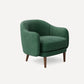 Burrow Pica Accent Armchair Stain-Resistant Fabric Living Room Furniture - Jade Velvet, Midnight Velvet, and Ivory Bouclé