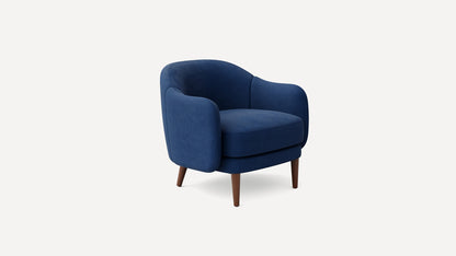 Burrow Pica Accent Armchair Stain-Resistant Fabric Living Room Furniture - Jade Velvet, Midnight Velvet, and Ivory Bouclé