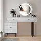 Eclife Makeup Vanity Dressing Table with Drawers Storage Dresser Bedroom Furniture - Grey, White