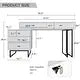 Eclife Makeup Vanity Dressing Table with Drawers Storage Dresser Bedroom Furniture - Grey, White