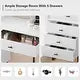 Eclife Makeup Vanity Dressing Table with Drawers Storage Dresser Bedroom Furniture - Grey, White