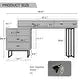 Eclife Makeup Vanity Dressing Table with Drawers Storage Dresser Bedroom Furniture - Grey, White