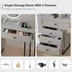 Eclife Makeup Vanity Dressing Table with Drawers Storage Dresser Bedroom Furniture - Grey, White