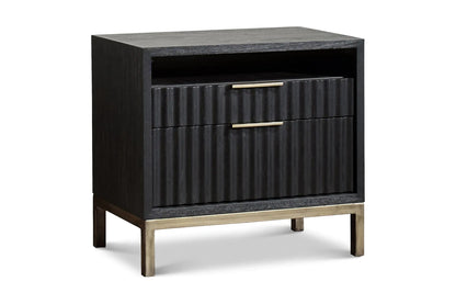 Apt2b Westmont Bedside Cabinet Nightstand Bedroom Furniture Mahogany Wood Black Oak Finish